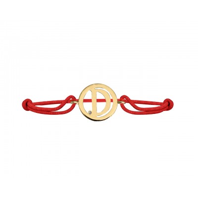 Alphabet D Gold Bracelet